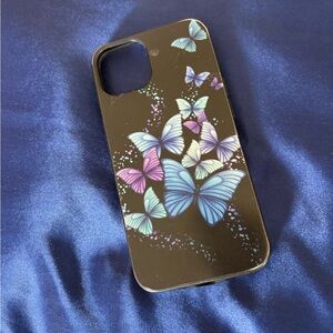 Butterfly Design Phone Case - Black and Blue